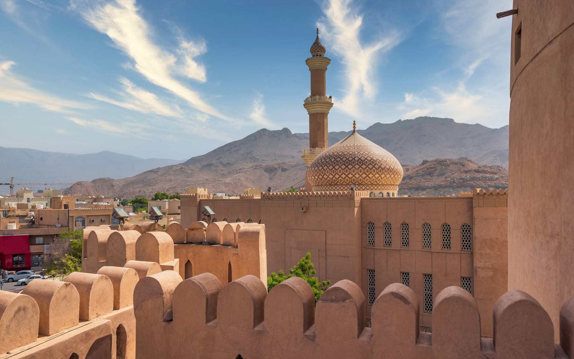 The beautiful buildings in Nizwa