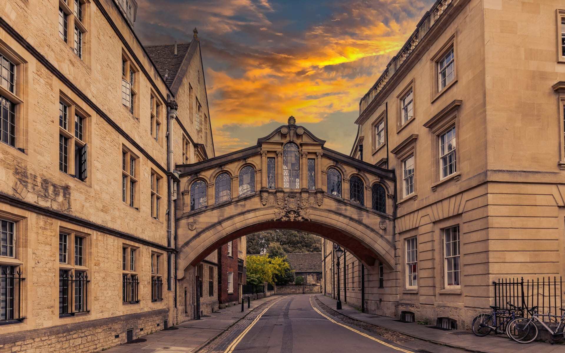 The Bridge of Sighs in Oxford, England.