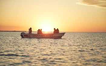 Head out boating during your stay