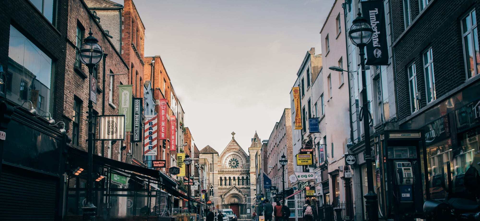 Streets of Dublin in Ireland